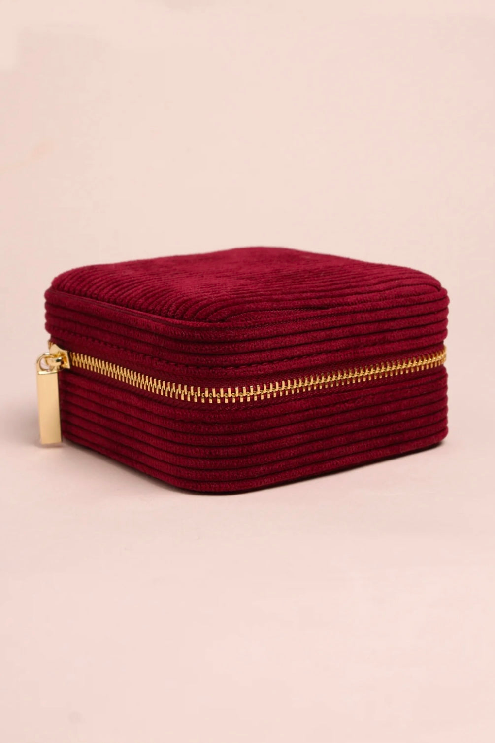 BIG TRAVEL JEWELRY CASE "ALMA" DEEP RED