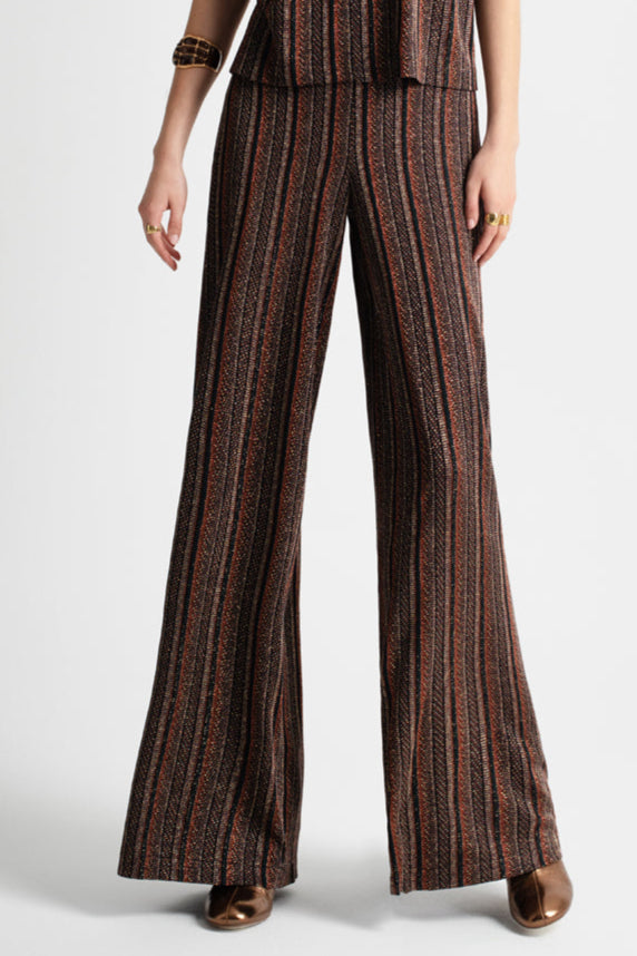 WIDE LEG PANTS "HERITAGE" BURGUNDY
