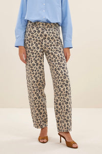 CROPPED LEO BARREL PANTS "CHEETAH"