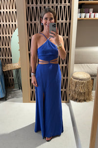 BACKLESS DRESS WITH CUTOUTS "MALIA"