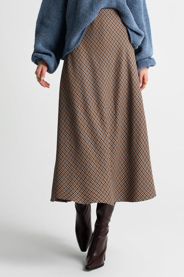 MIDI SKIRT "CHECK"