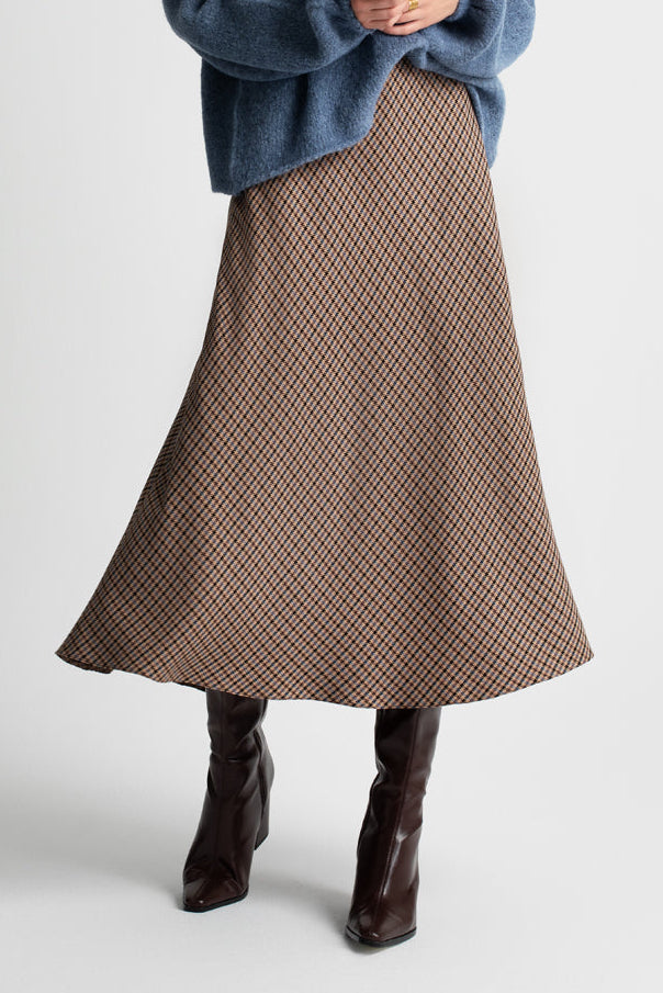 MIDI SKIRT "CHECK"