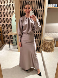 LONG DRESS “HELIUM” MAUVE