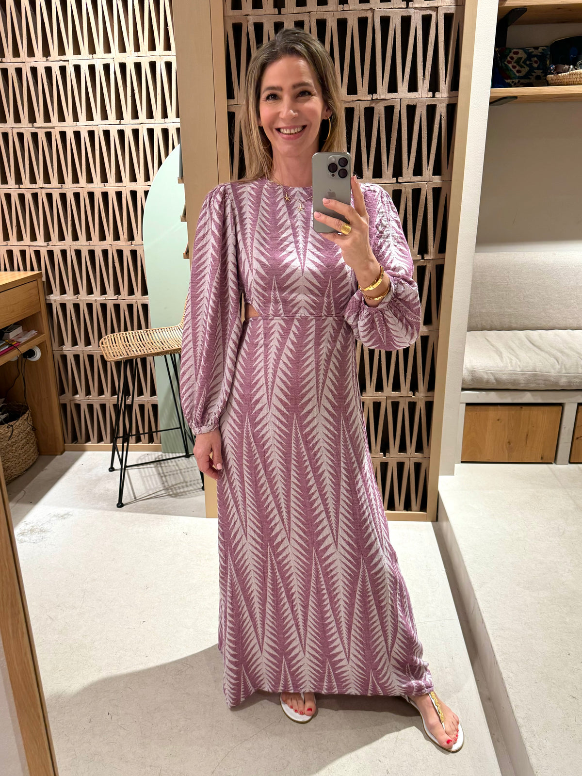 LONG DRESS WITH OPEN BACK "FINIKAS"