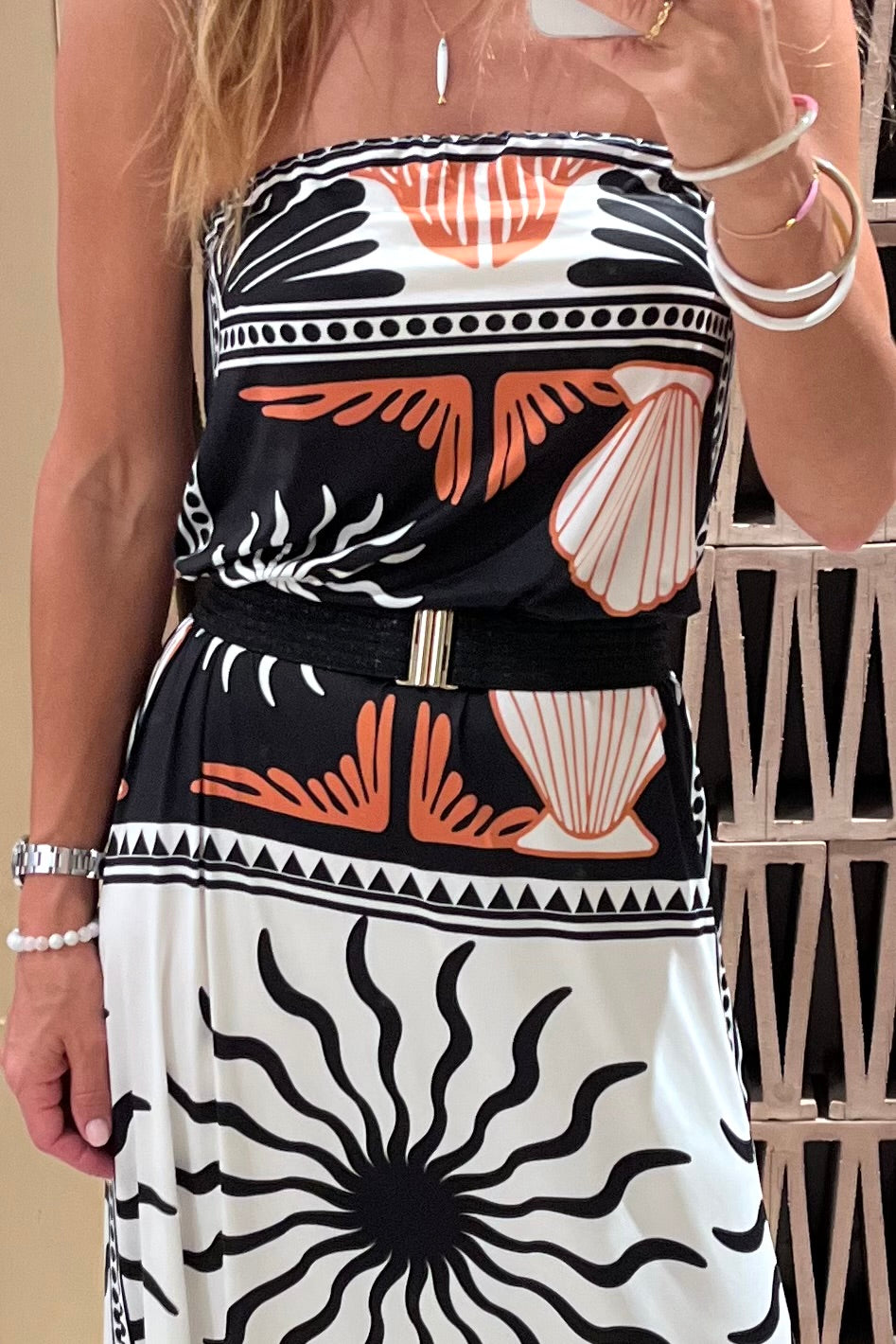 ELASTIC  BELT “BLACK GLITTER"