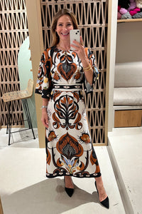 LONG DRESS "ORNAMENTAL" MULTICOLOR