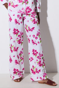 PANTS "BOUGAINVILLEA" WHITE/PINK