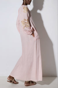 LINEN DRESS "FLEUR" ROSE