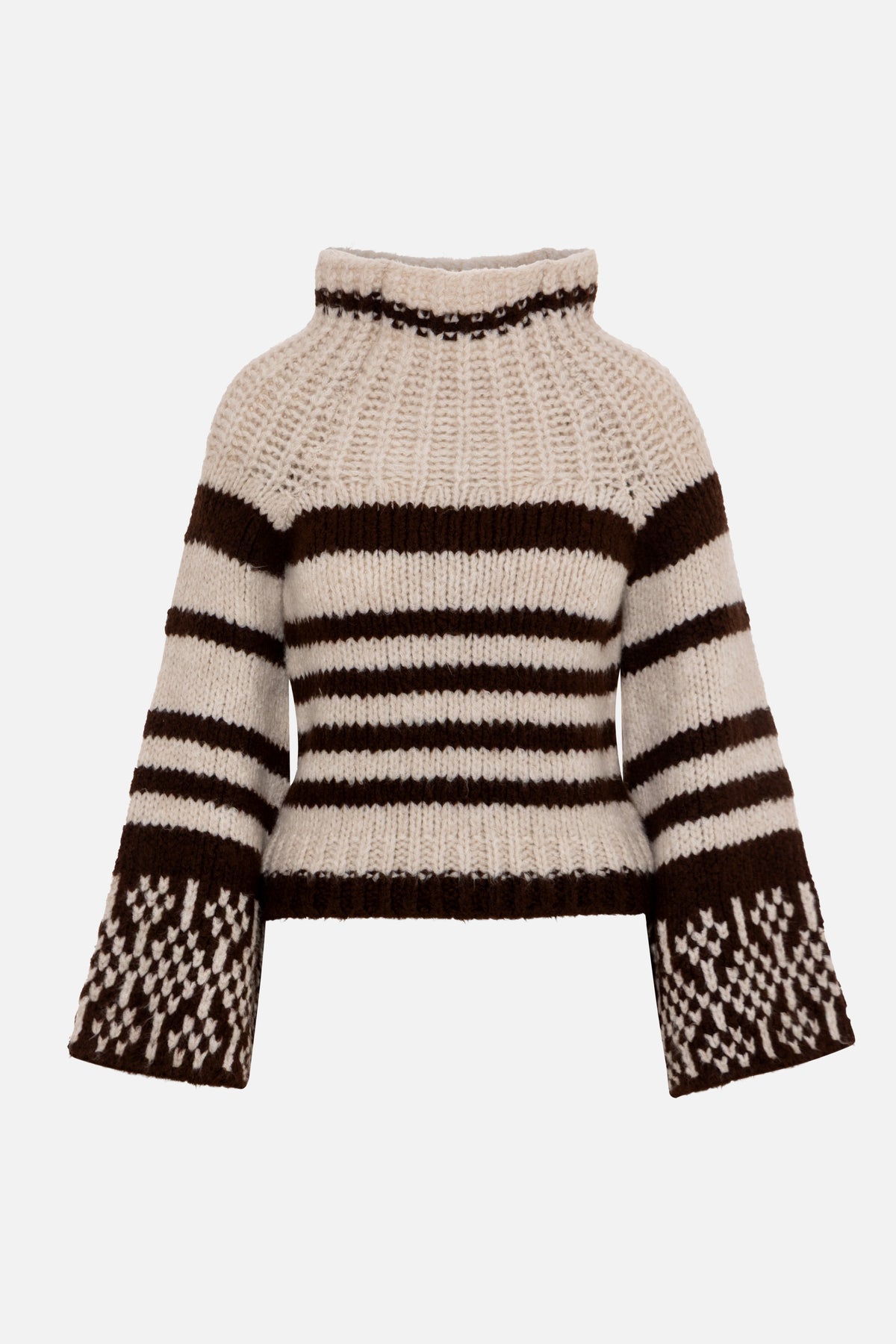 WIDE HUGE TURTLENECK PULLOVER "LINA" COFFEE
