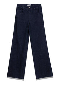 WIDE LEG DENIM PANTS DARK BLUE