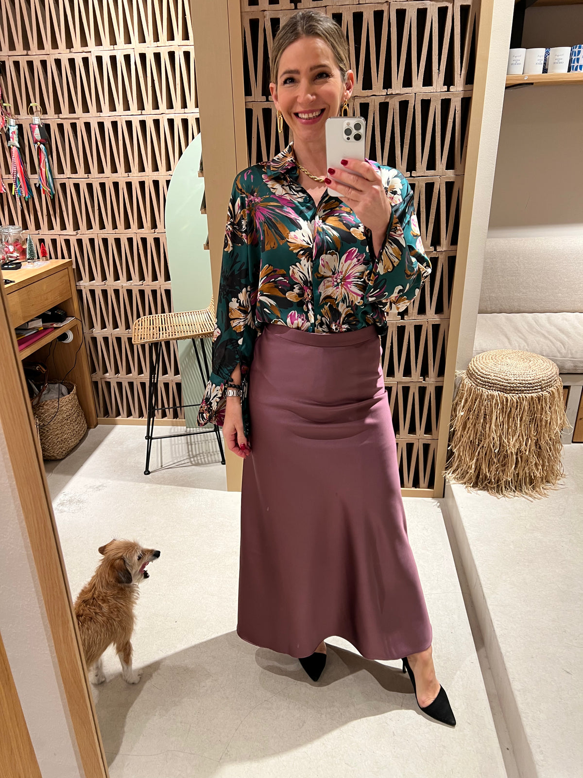 SATIN BLOUSE "DELIA"