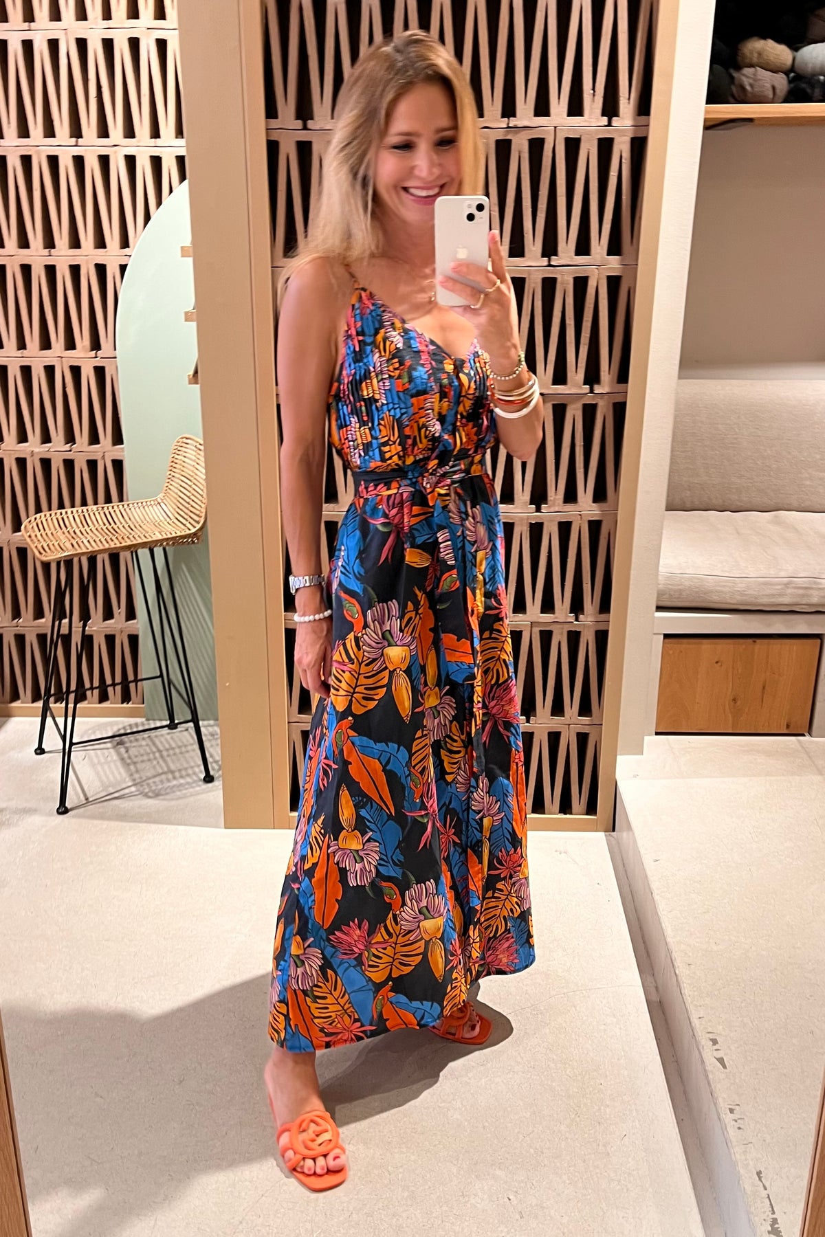 MIDI DRESS "SEATTLE" BLACK/MULTICOLOUR