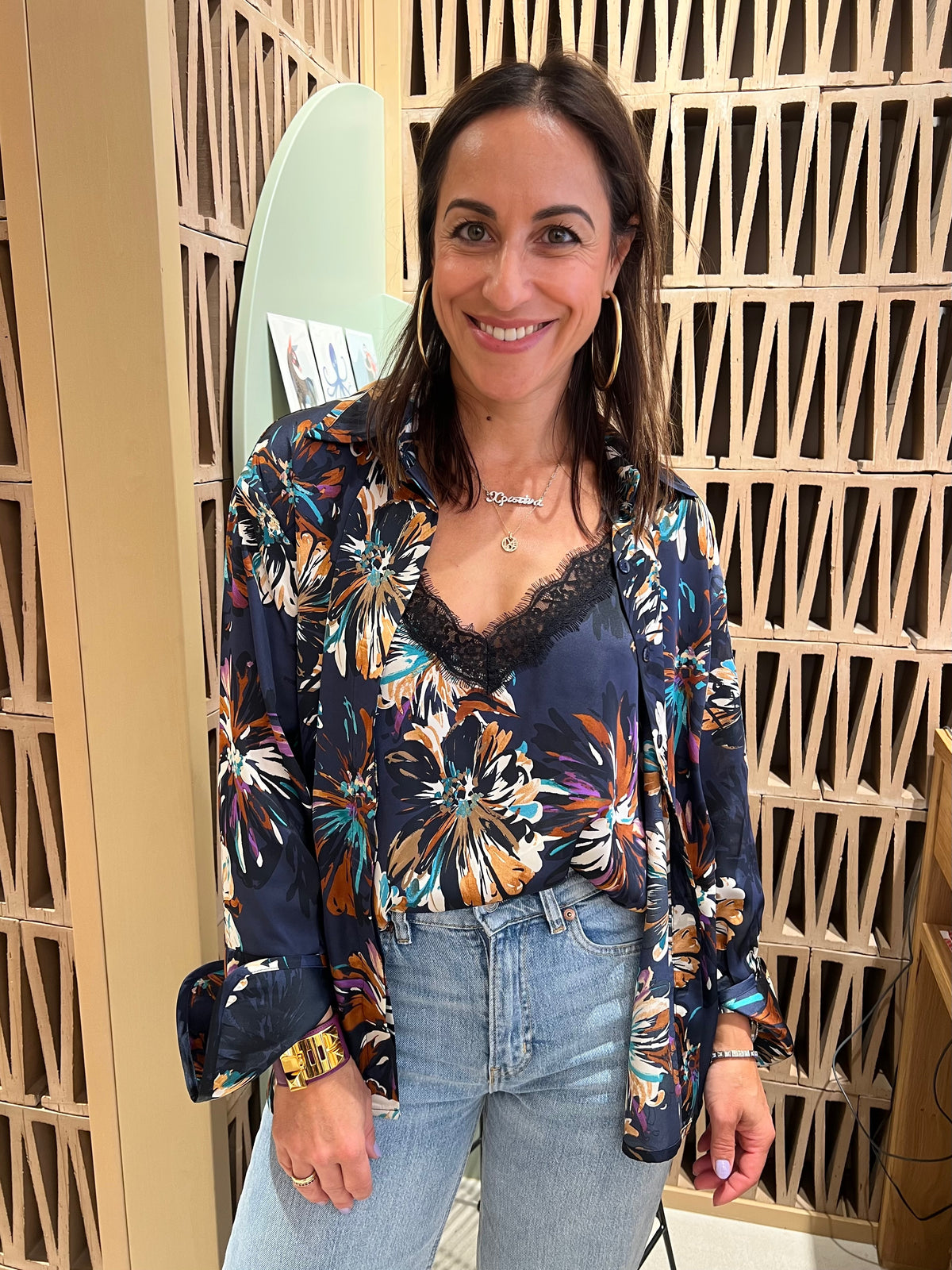 SATIN BLOUSE "DELIA"