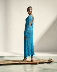RESORT OPEN BACK KNITTED DRESS