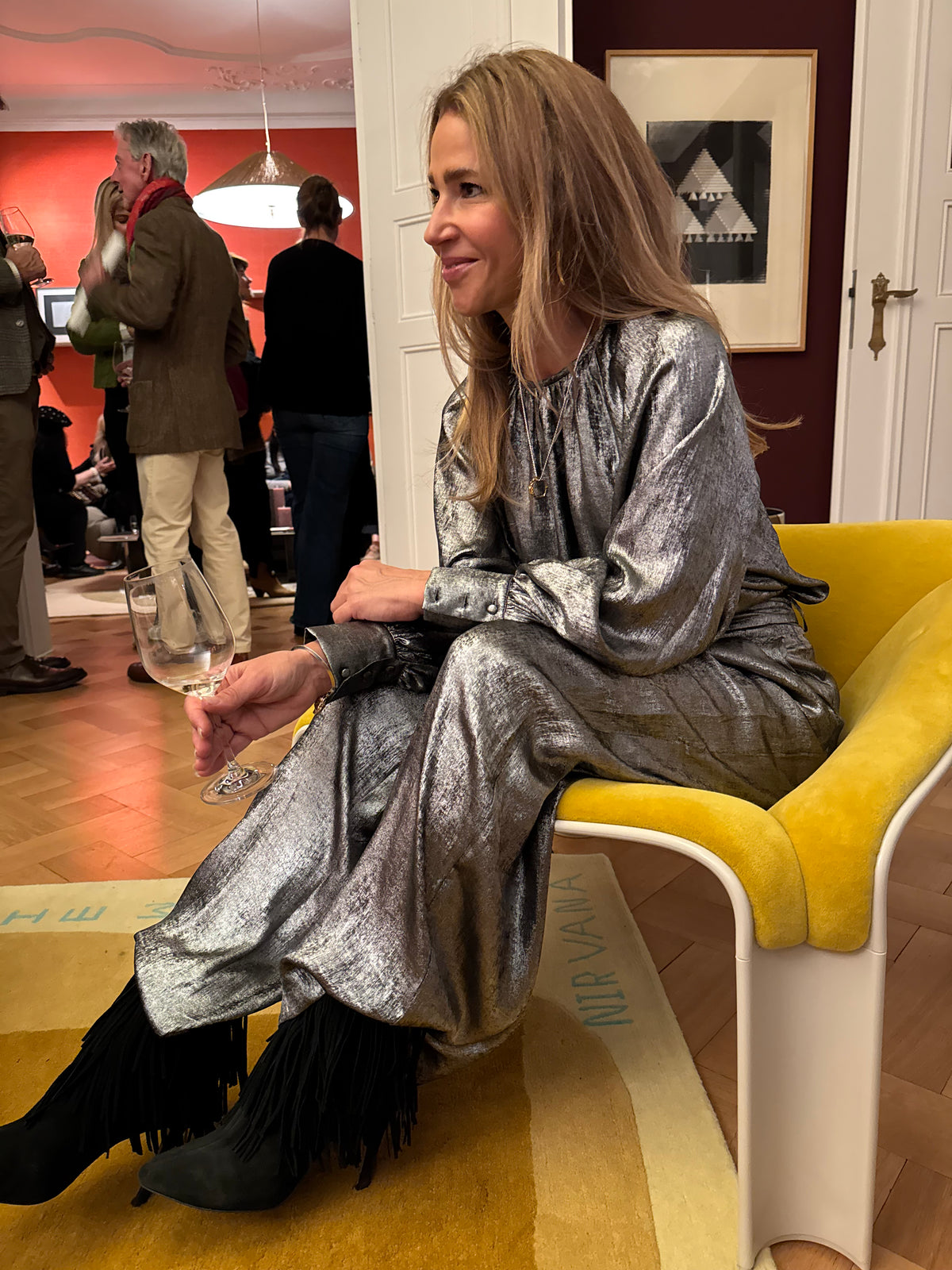 OVERSIZED BLOUSE LIQUID SILVER