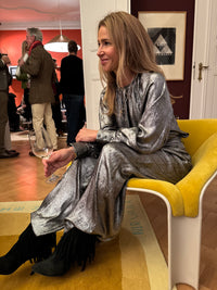 OVERSIZED BLOUSE LIQUID SILVER