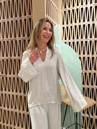 SILKY TUNIC BLOUSE