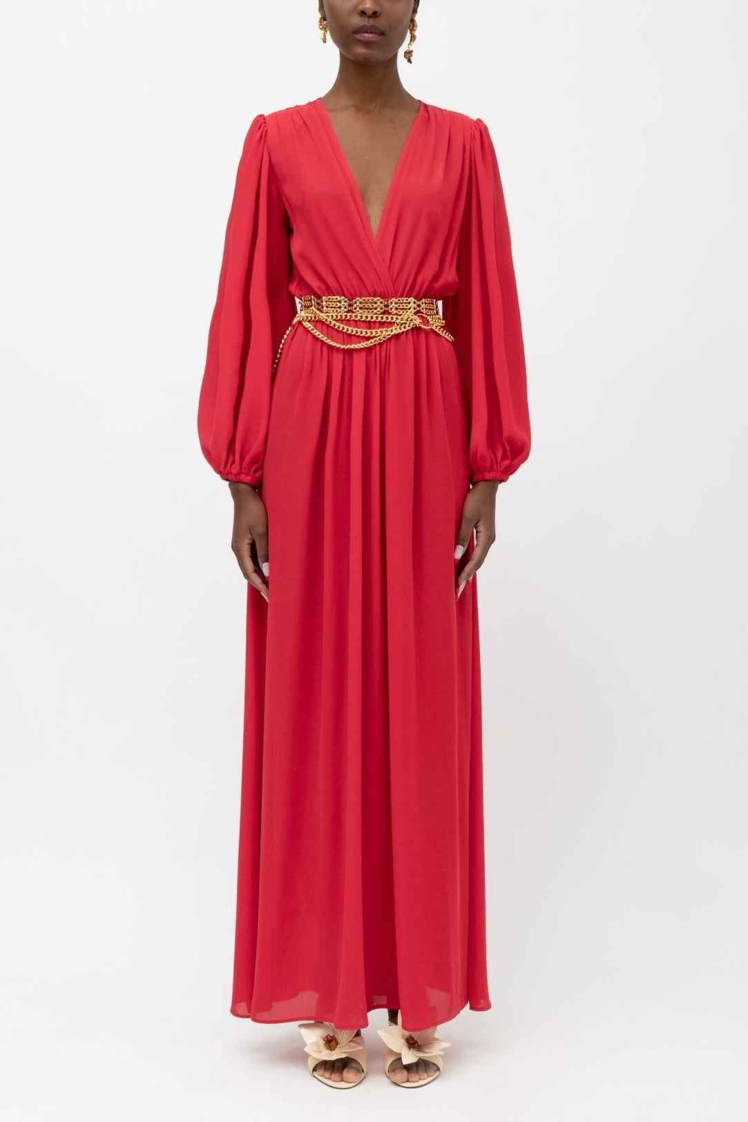 LONG DRESS "SEFARA" LIPSTICK RED