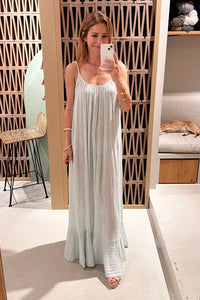 LONG BACKLESS DRESS "ASTARTI" ICE BLUE