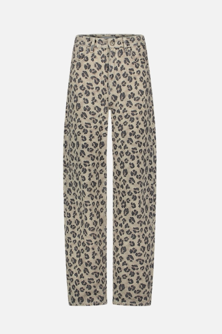 CROPPED LEO BARREL PANTS "CHEETAH"