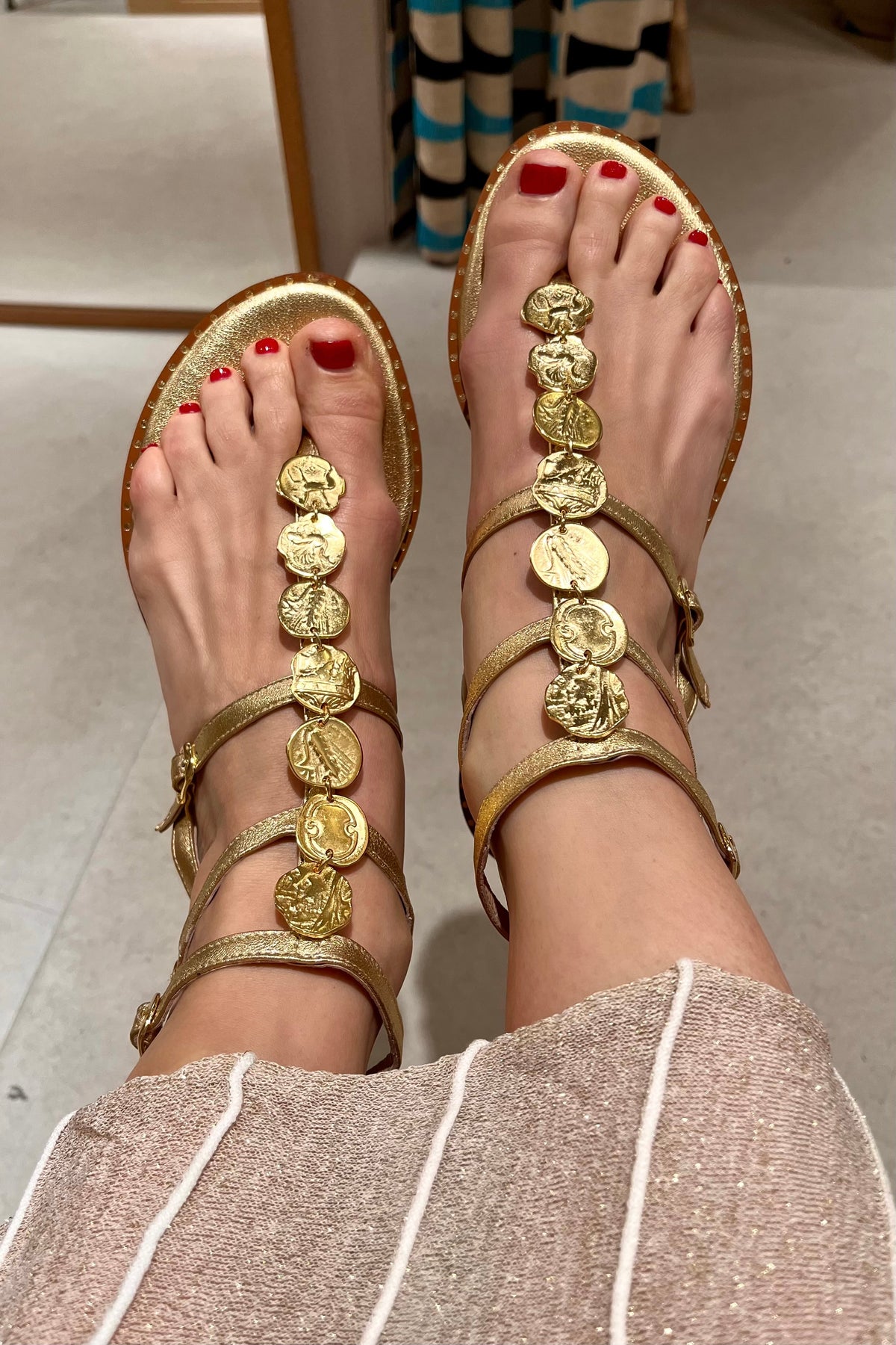 GLADIATOR SANDALS TOTAL GOLD
