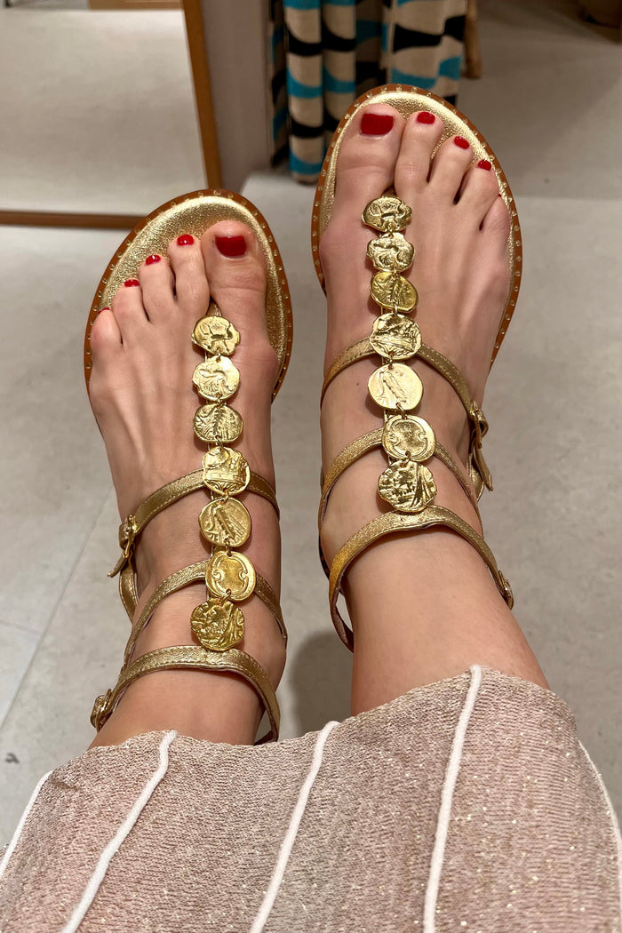 GLADIATOR SANDALS TOTAL GOLD