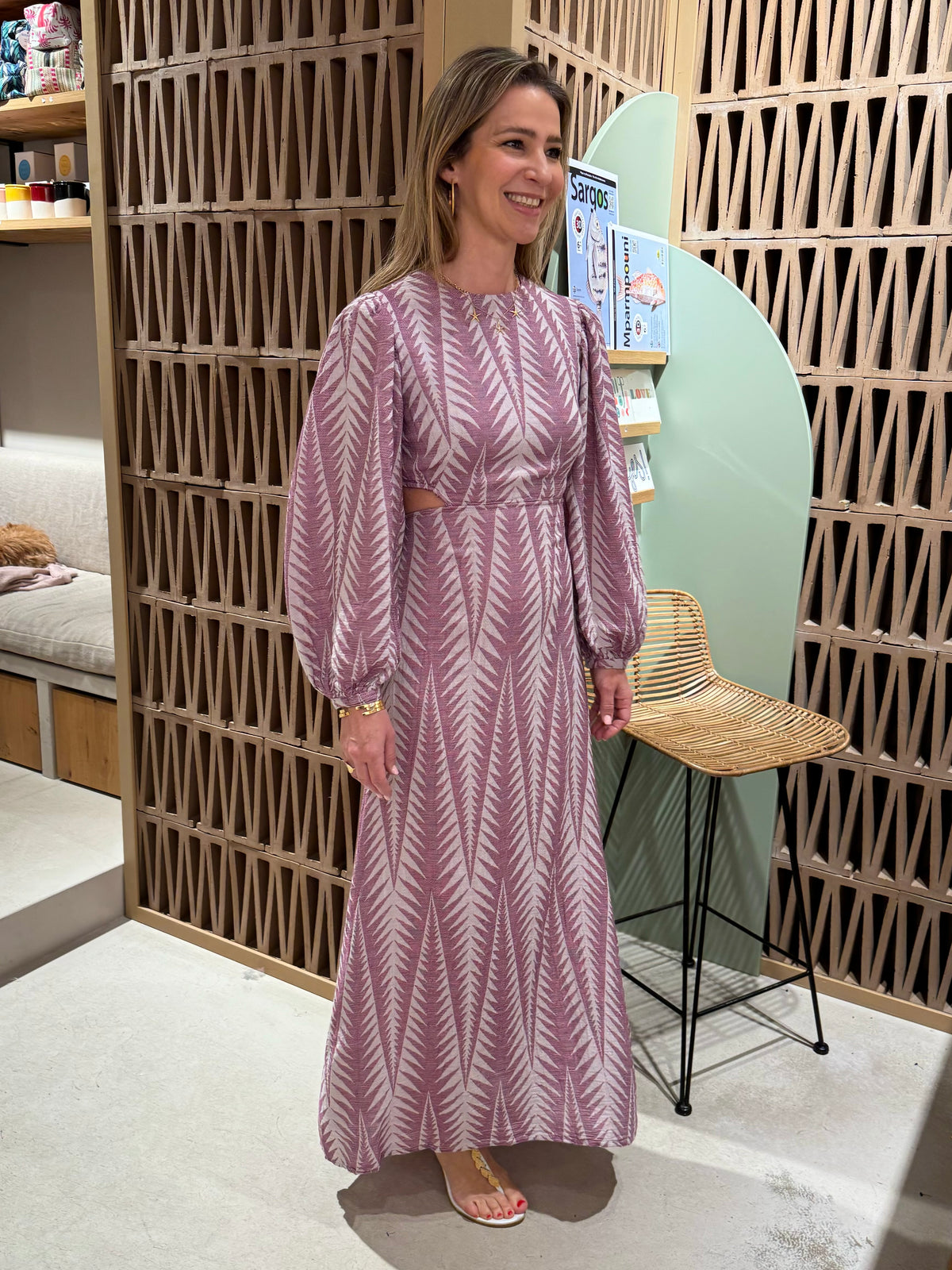 LONG DRESS WITH OPEN BACK "FINIKAS"