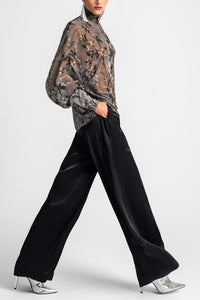 BLOUSE WITH BELT "STELLAR" GREY