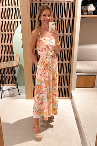 OPEN BACK MIDI DRESS "MARY" MULTICOLOR