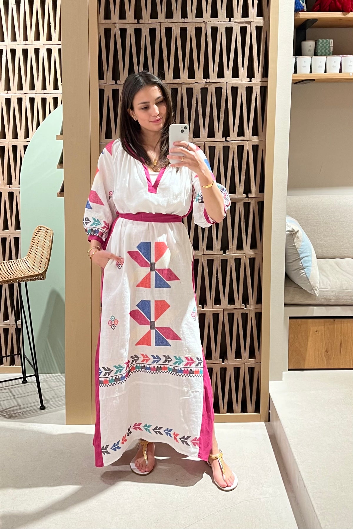 LONG LINEN DRESS "AEOLIS"