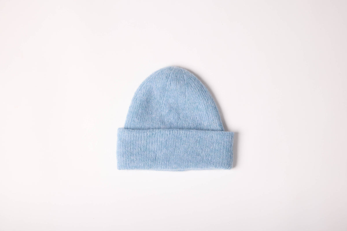 ALPACA WOOL CAP ICE BLUE