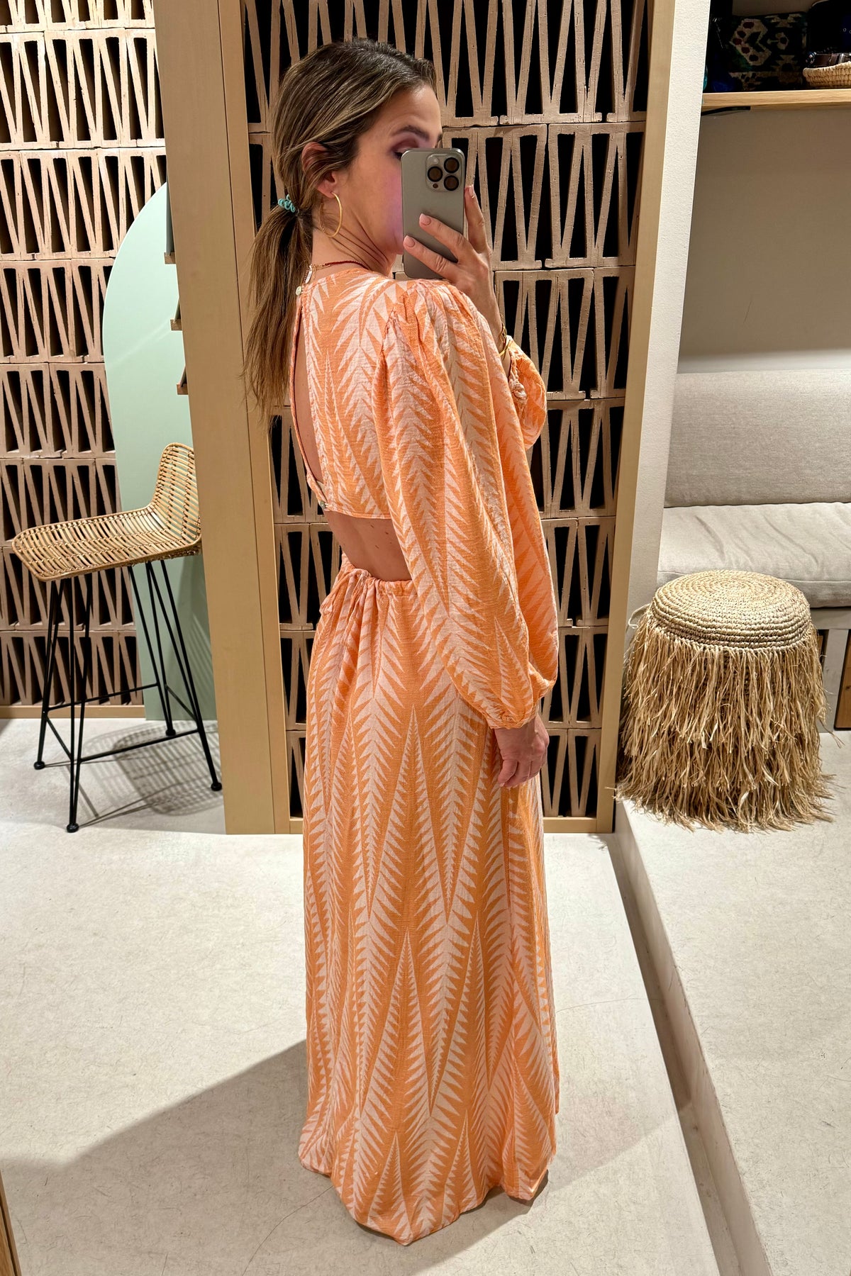 LONG DRESS WITH OPEN BACK "FINIKAS"