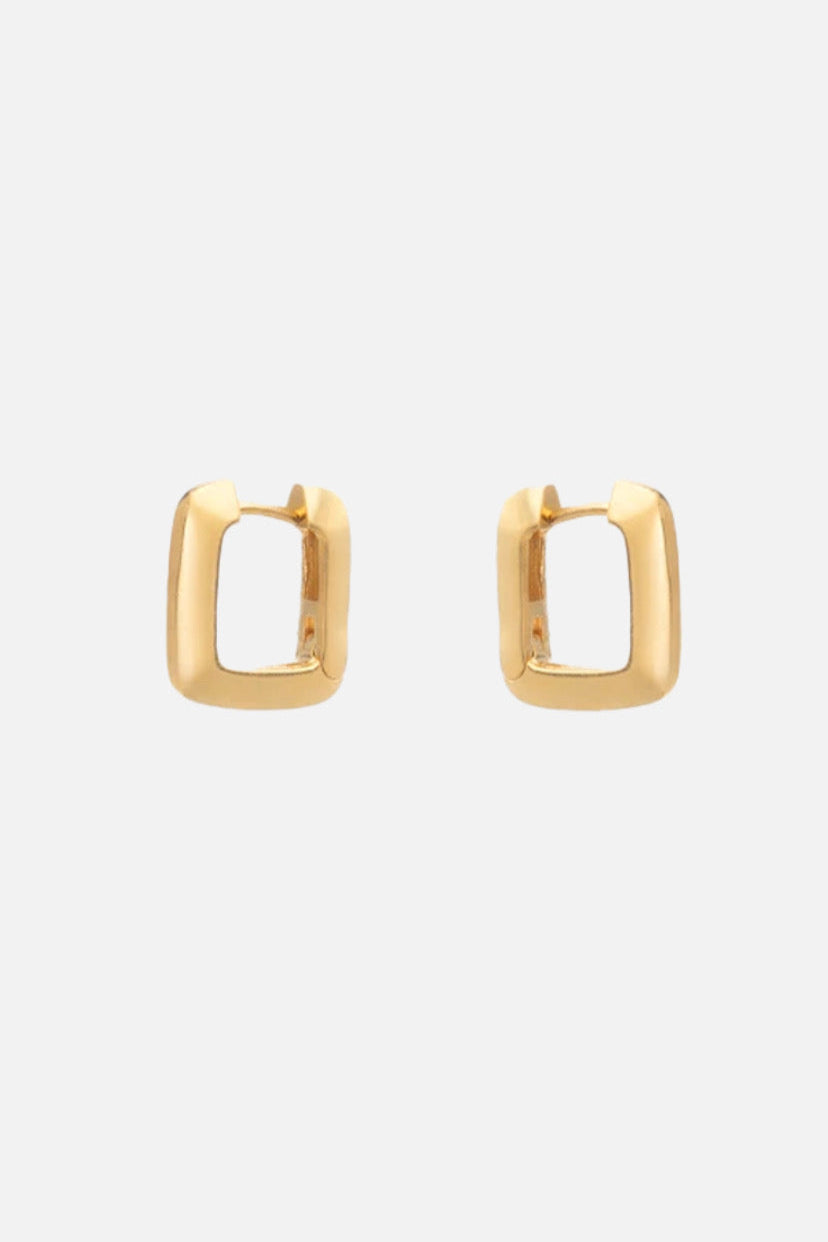 EARRINGS "SQUARE HOOPS" GOLD