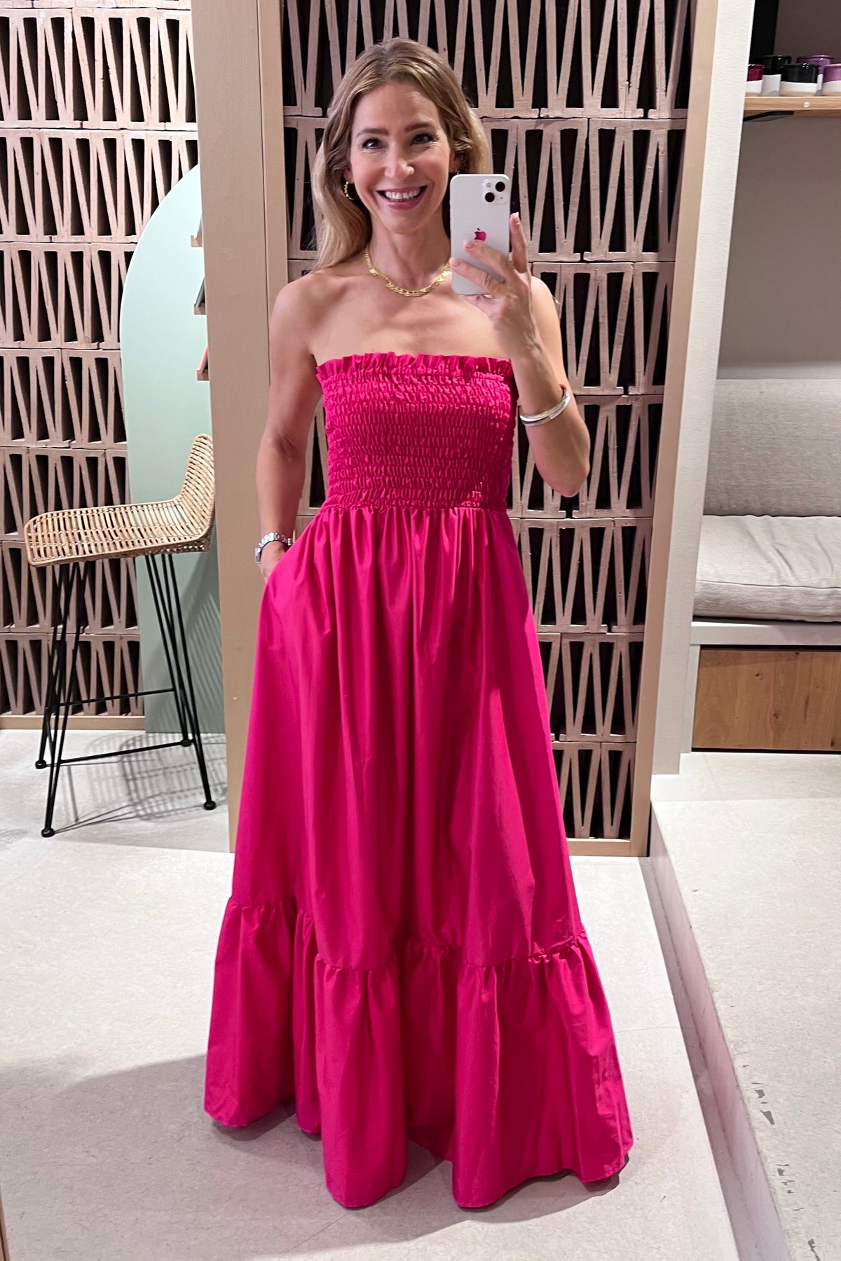 BANDEAU DRESS "ELPIS" FUCHSIA