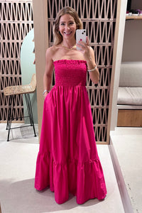 BANDEAU DRESS "ELPIS" FUCHSIA