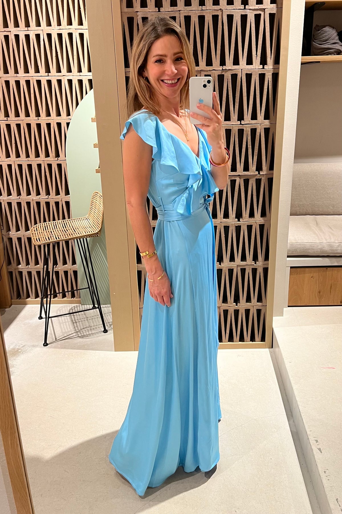 WRAP VISCOSE DRESS "PACCIA" SKY BLUE