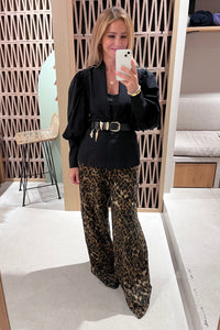 OVERSIZED BLAZER BLOUSE BLACK