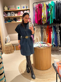 SHORT DENIM DRESS "SYKIA" BLUE