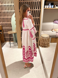 MIDI LINEN DRESS "FEATHER"