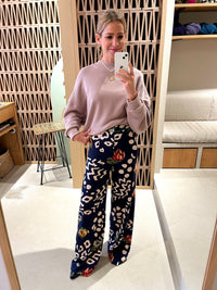 LONG PALAZZO PANTS "ASA" BLUE