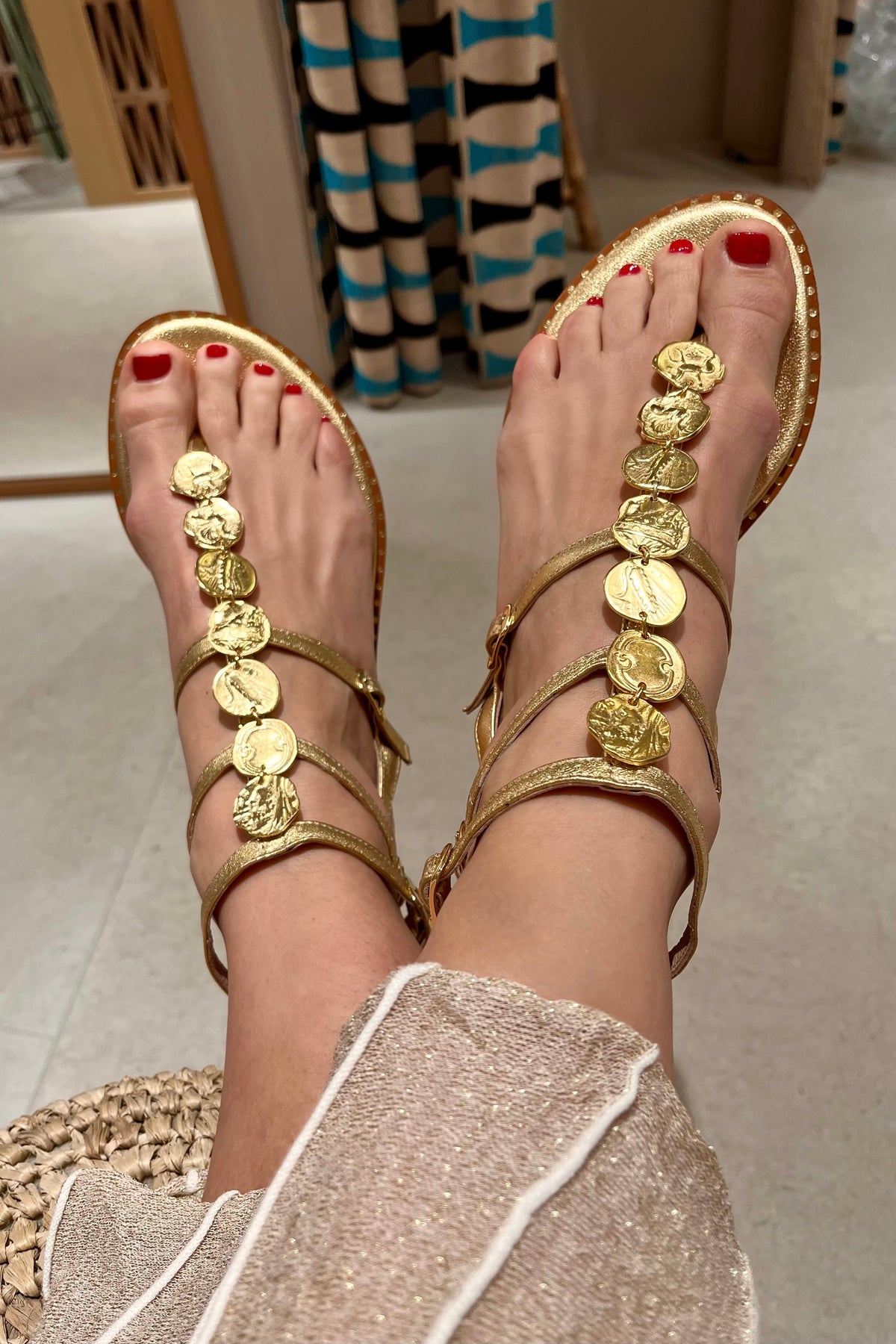 GLADIATOR SANDALS TOTAL GOLD