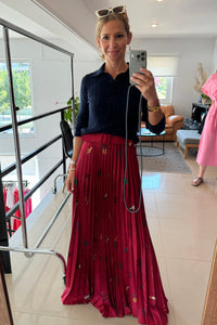 MAXI SKIRT "MOONFLOWER" BORDEAUX