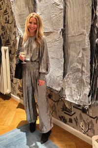 OVERSIZED BLOUSE LIQUID SILVER