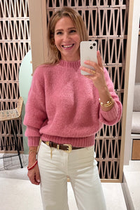 MOHAIR KNIT PULLOVER "SONNY" ASH ROSE