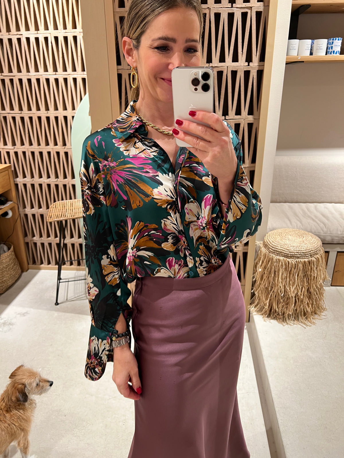 SATIN BLOUSE "DELIA"