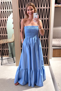 BANDEAU DRESS "ELPIS" LAVENDER BLUE