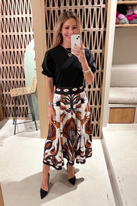 MIDI SKIRT "ORNAMENTAL" MULTICOLOR