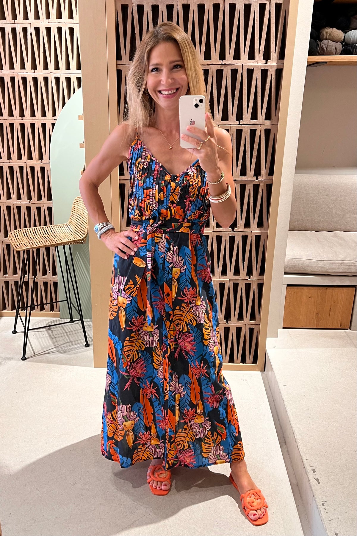 MIDI DRESS "SEATTLE" BLACK/MULTICOLOUR