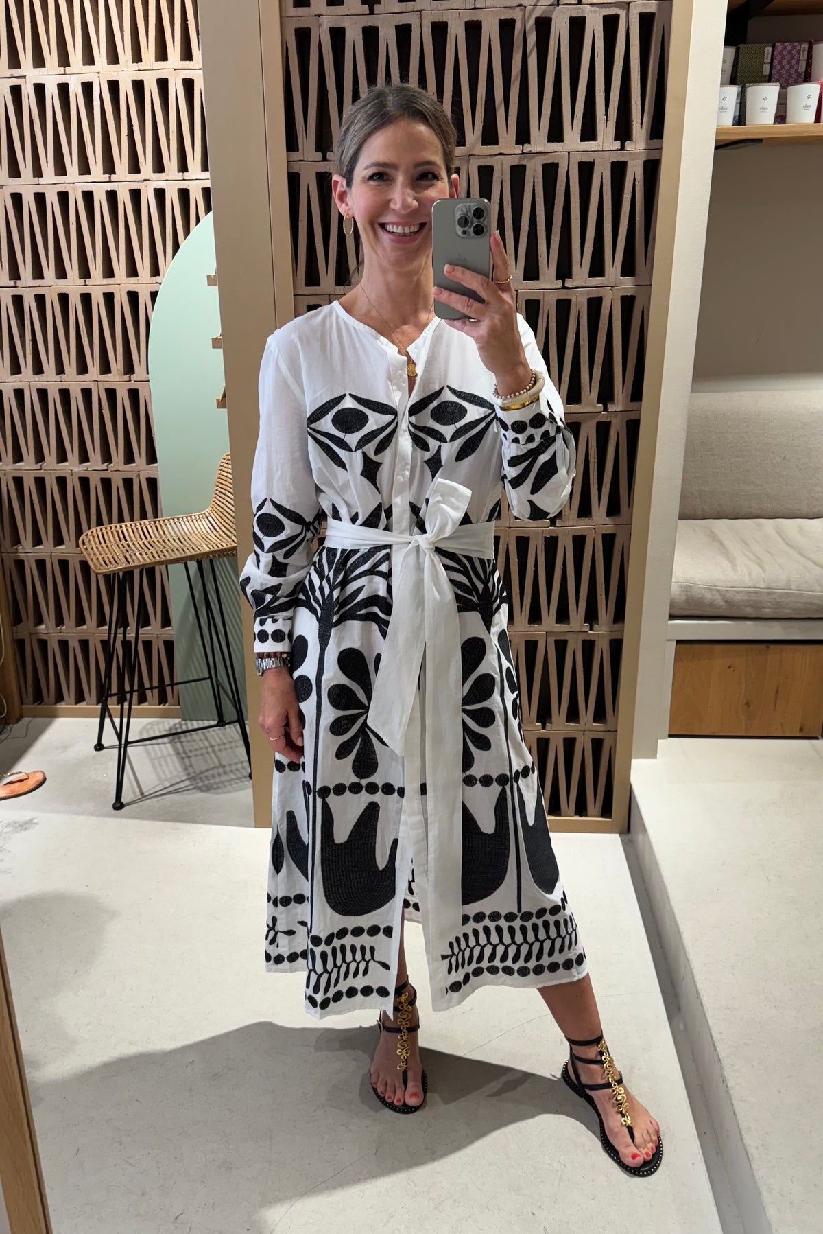 EMBROIDERED MIDI DRESS "ITHACA"