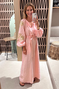 LINEN DRESS "FLEUR" ROSE